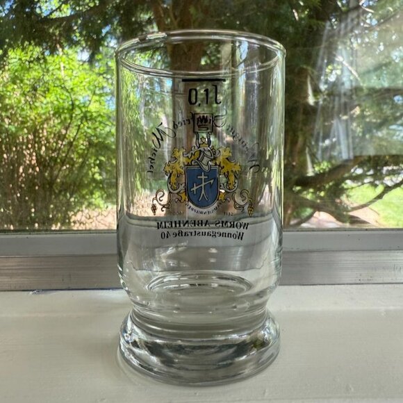 German Beer Glass Weingut Siegfried Muller 0.1L Worms-Abenheim Germany Collectib - Picture 2 of 4